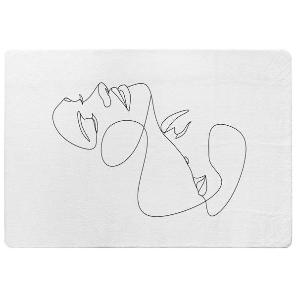 Benjamin Tate Design man and woman touch by one line (Rug)