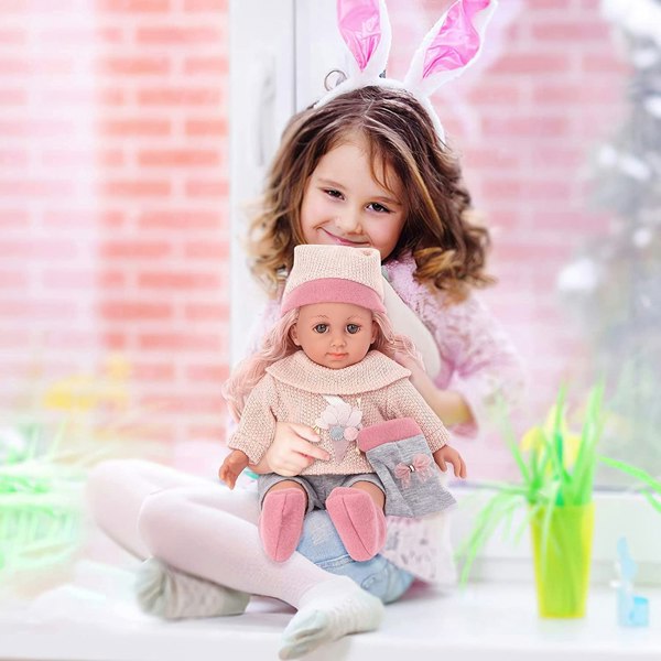 deAO Toys Toys Dress-Up Toy Baby Girl Doll Set