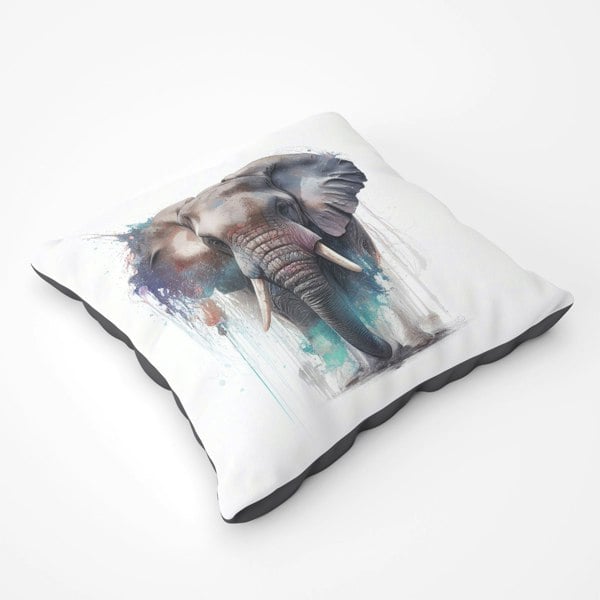 Warren Reed Elephant Splashart Floor Cushion