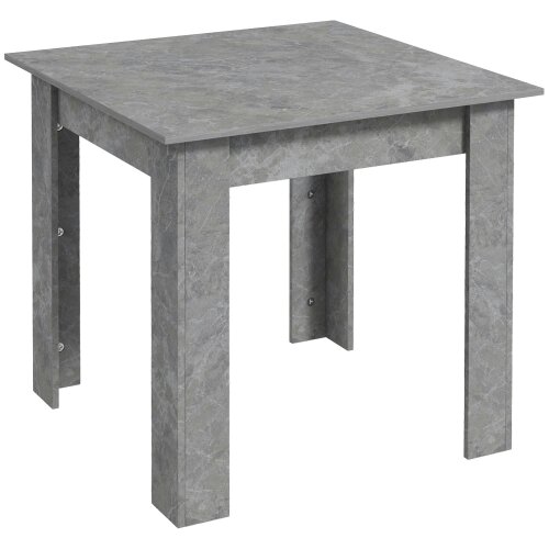 Wyld Haus Kava Cement Grey Square Dining Table With Faux Cement Finish Compact Modern Style