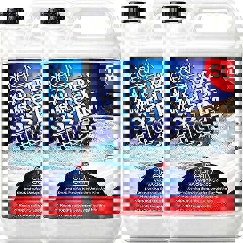 Cleenly Hot Tub & Whirlpool System Flush - Removes Dirt, Grime & Biofilm - Sterilises and Deeply Clean 10L