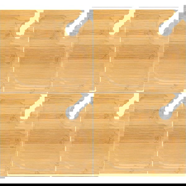 Maison des Cadeaux Set of 4 Bamboo Appetiser & Cheese Plates