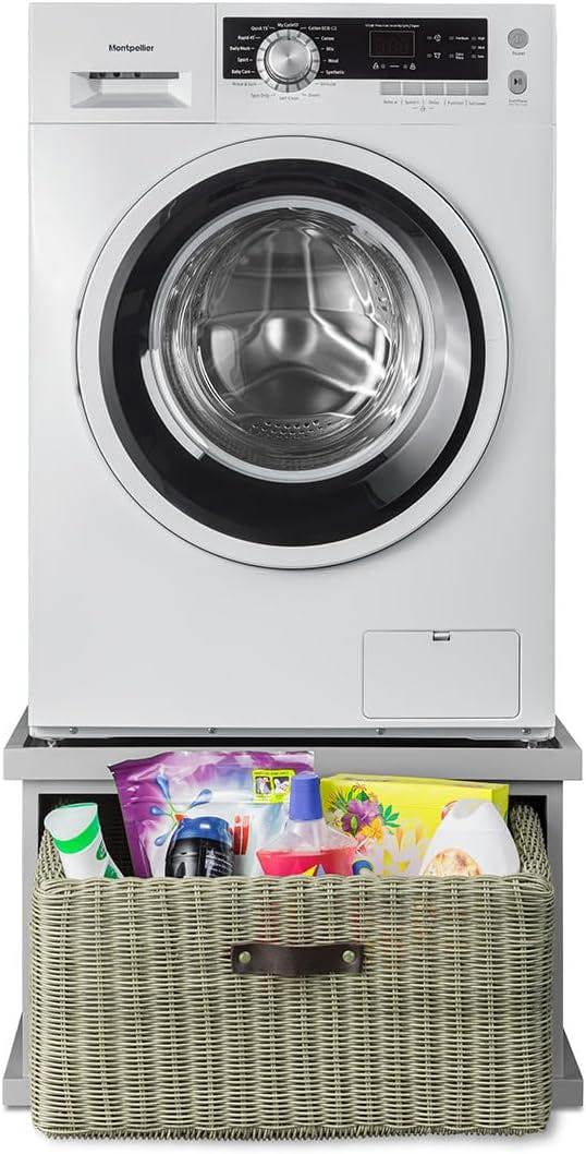 Statement Furniture Tetbury Washing Machine Pedestal, Dryer Stand with Storage Basket