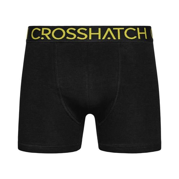 Crosshatch Mens Chasma Boxer Shorts (Pack of 5) - Black - 