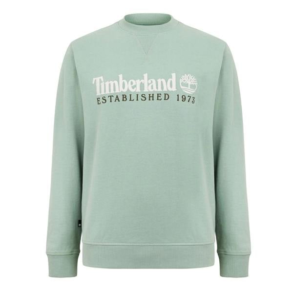 Timberland Womens/Ladies Embroidered Logo Crew Neck Sweatshirt - Green Bay - 