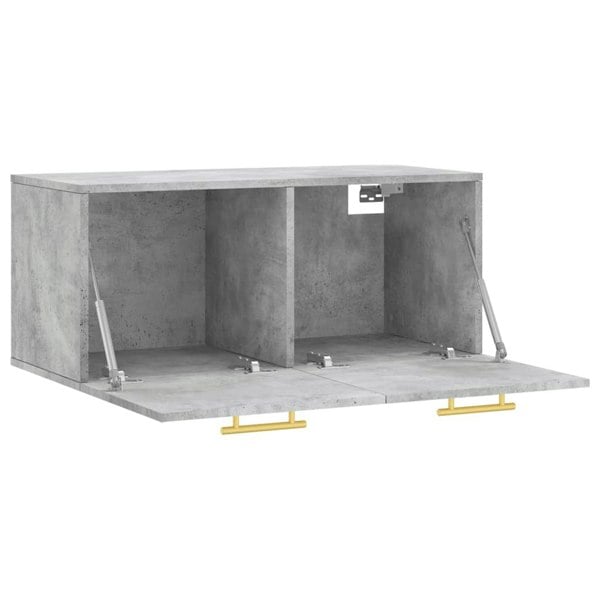 Berkfield Wall Cabinet Concrete Grey 80x36.5x35 cm Engineered Wood