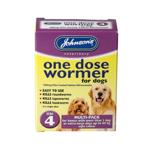 Johnson's One Dose Easy Wormer Size 4 (8 Tablets)