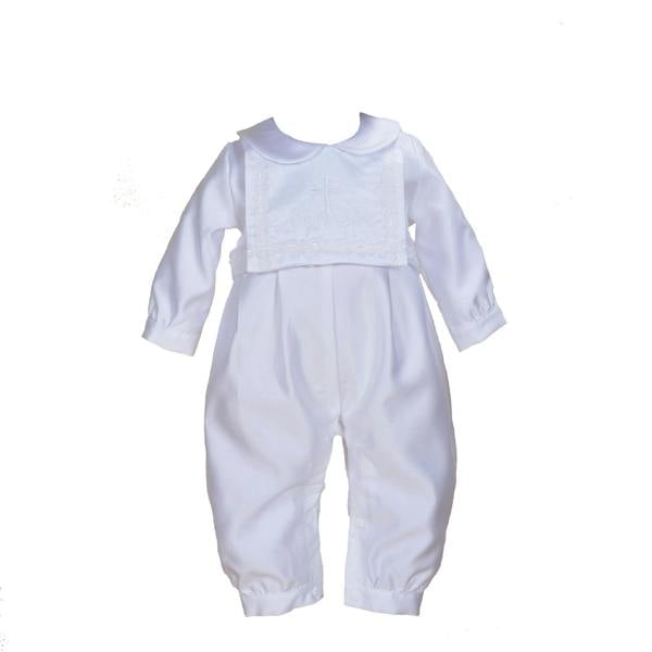 Cinda Christening Romper Set with Hat and Bib