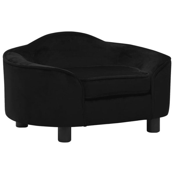 Berkfield Dog Sofa Black 67x47x36 cm Plush