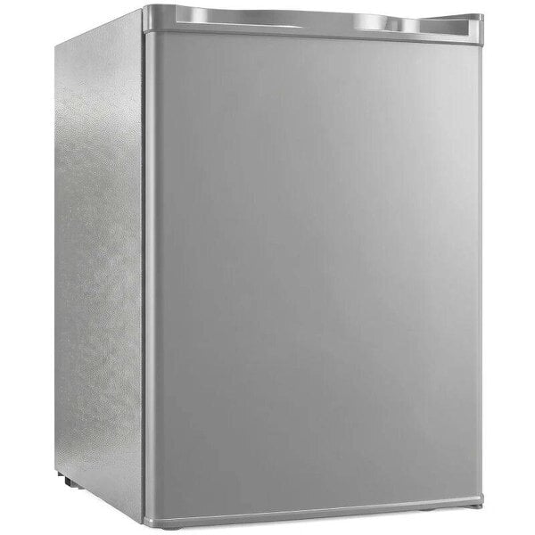73 L Mini Fridge with Chiller Box, Single Door Compact Refrigerator, Adjustable Thermostat, Reversible Door, Grey