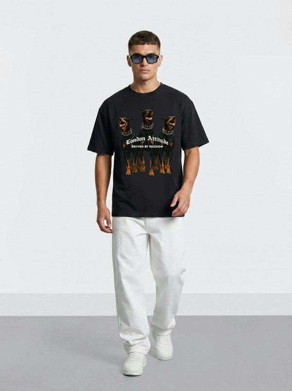 London Attitude Original Creators Doberman Oversized Heavyweight T-Shirt