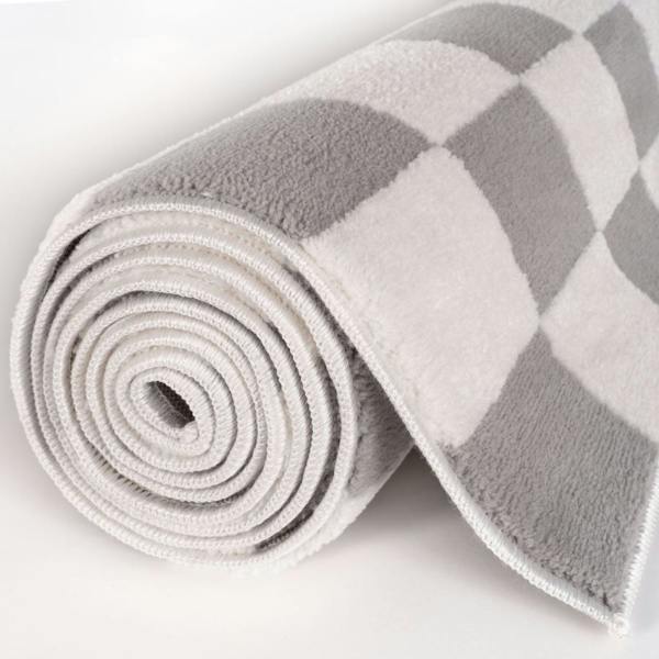 Loft Checkerboard Grey Rug, Underfloor heating.