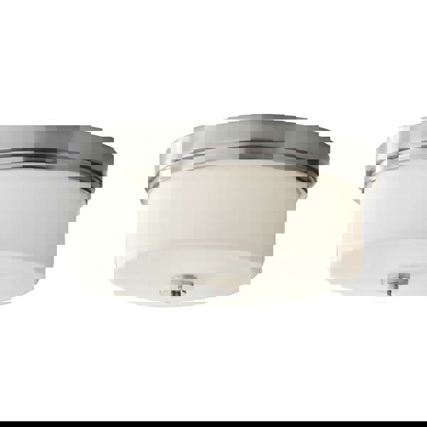 2 Bulb Flush Light Low Ceiling Polished Chrome LED E27 60W Bulb Loops