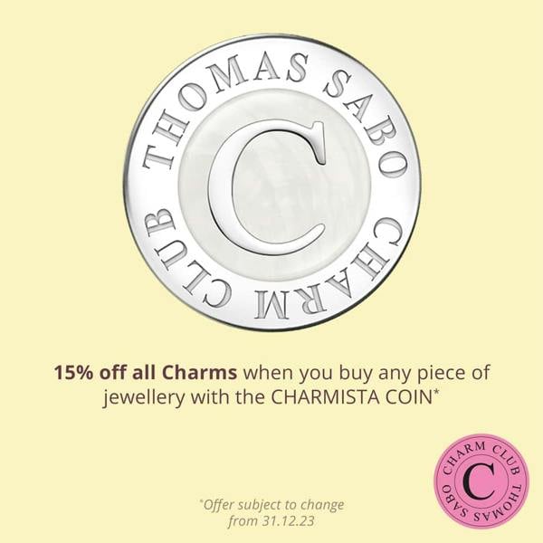 THOMAS SABO Silver Pink Cold Enamel Sunglasses Charm 2027-041-9