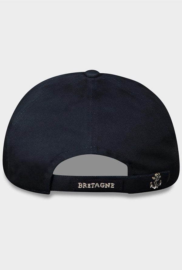 Paul & Shark Men's Cotton Baseball cap with Metal Anchor Badge - Navy