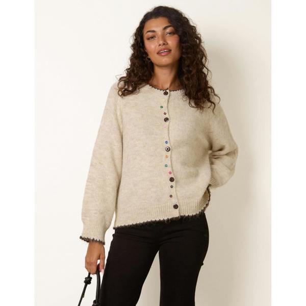 Blue Vanilla Multicoloured Button Cardigan