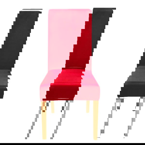 Anyseat Chair Cover Red Velvet Plush Stretch Chair Slipcover Elastic Spandex Chair Cover for Dining Room Kitchen Wedding Banquet Hotel