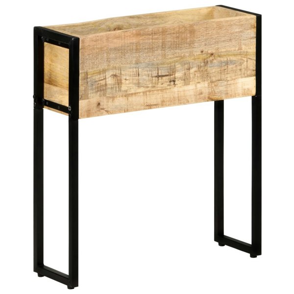 Berkfield Planter 60x20x68 cm Rough Mango Wood