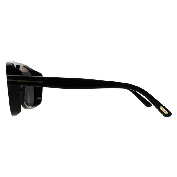 Tom Ford Sunglasses Rosco FT1022 01A Shiny Black Dark Grey
