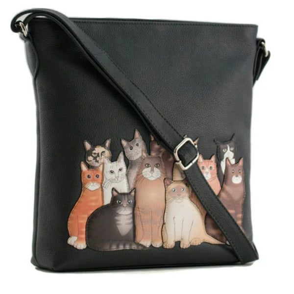 Mala Leather Meowfia Cats Crossbody Leather Bag
