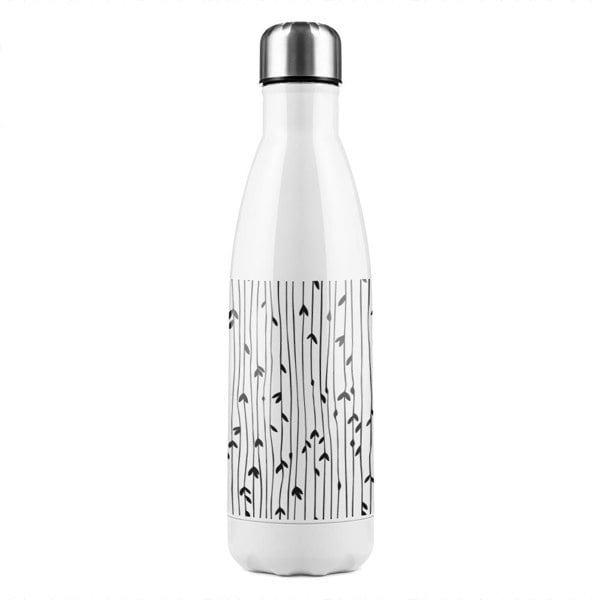 Benjamin Tate Design Spotted Coloured Feather Stainless Steel Bottle