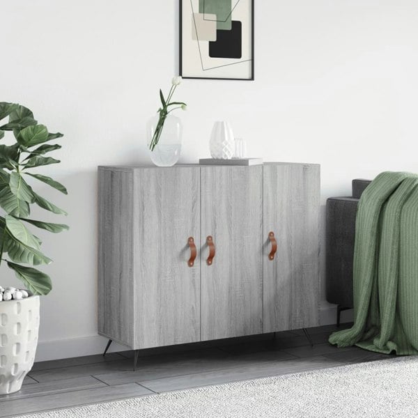 Berkfield Sideboard Grey Sonoma 90x34x80 cm Engineered Wood