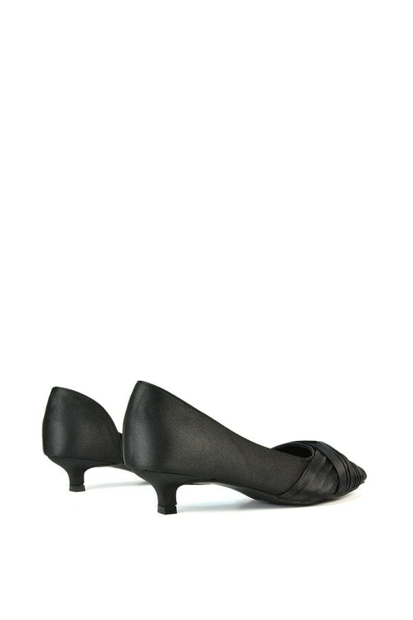 XY LONDON Pointed Toe Kitten Low Heel Classic Bridal Shoe Pumps