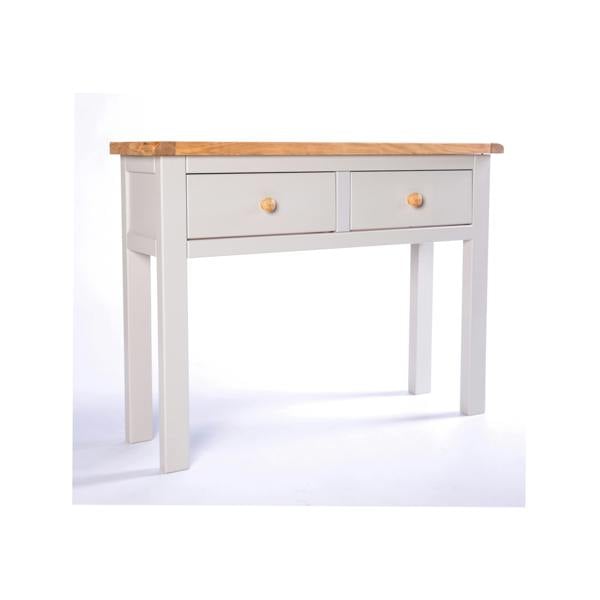 Cabinet Bits Argenta Light Grey 2 Drawer Console Table Wood Knob
