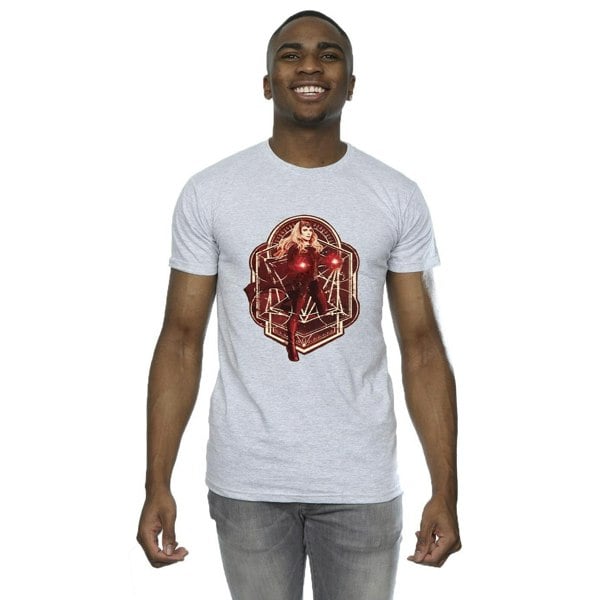 Marvel Mens Doctor Strange Wanda Vintage T-Shirt - Sports Grey