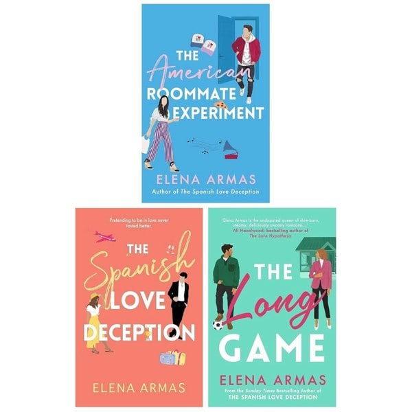 Elena Armas 3 Book Set The Spanish Love Deception, The American Roommate Experiment & The Long Game