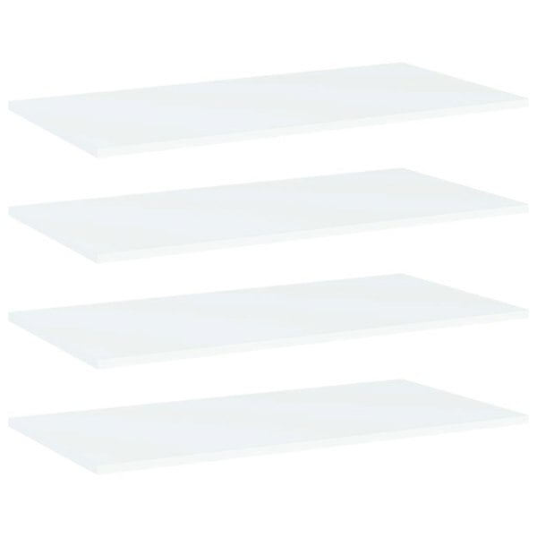 Berkfield Bookshelf Boards 4 pcs White 80x40x1.5 cm Engineered Wood