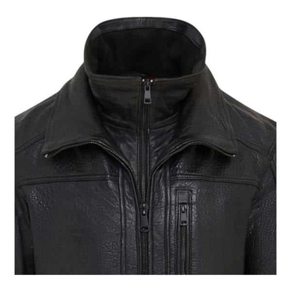 Infinity Leather Mens Warm Mid-Length Leather Biker Coat - Sikander