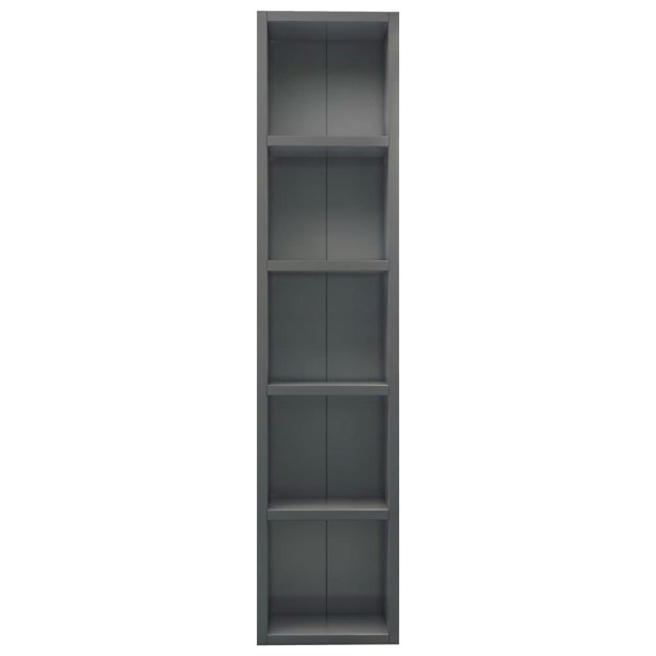 Berkfield CD Cabinet High Gloss Grey 21x16x93.5 cm Engineered Wood
