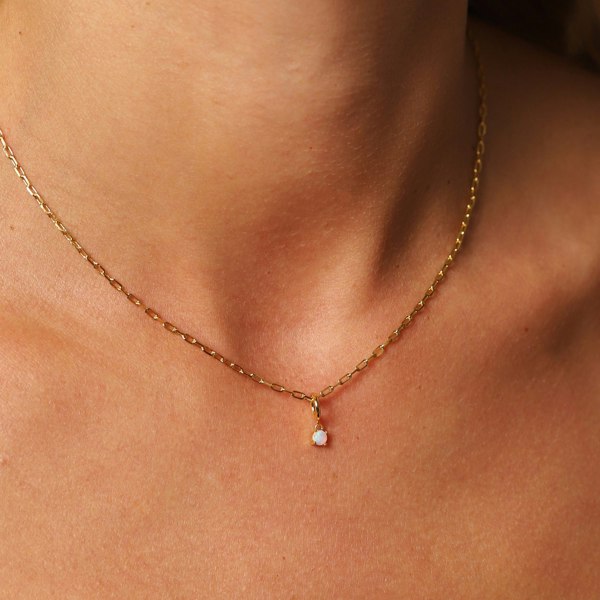 Gold Trip October Birthstone Necklace