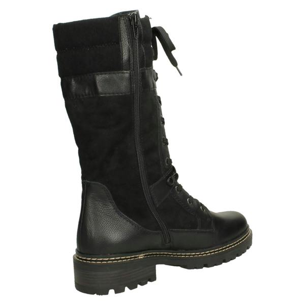 Remonte Womens Rieker Biker Style Lace And Zip Boots D0B76