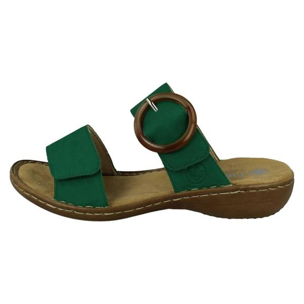 Rieker Ladies Rieker Slip On Adjustable Strap Summer Mules 60894