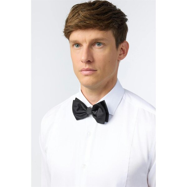 Alexandre Silver Alexandre Slim Fit White Non-Iron Bib Dress Double Cuff Shirt