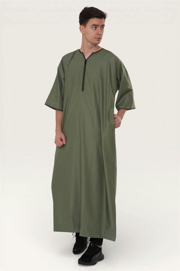 Infinity Leather Men's Ramadan Moroccan Gandoura Thobe Robe Djellaba Eid Jubba- TT-006