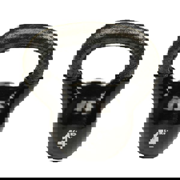 Fitness Mad 4kg Cast Iron Kettlebell Black