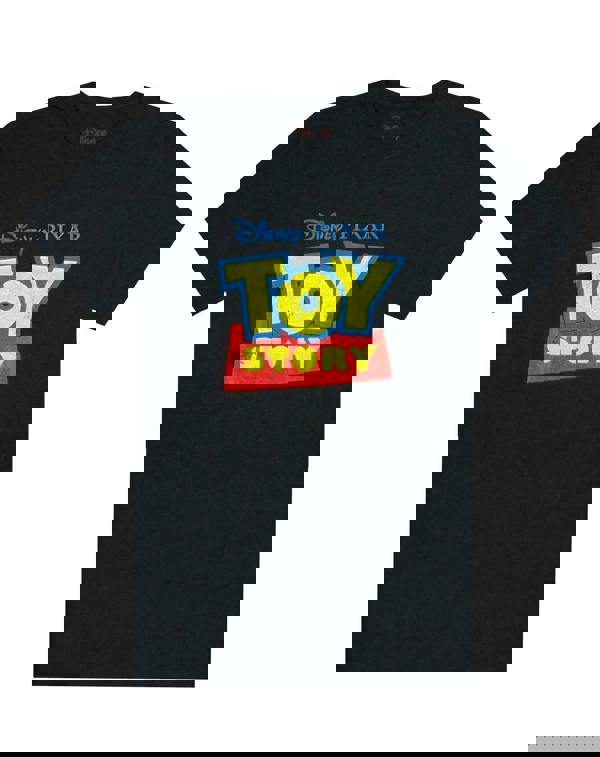 Disney Womens Black Logo Boyfriend Fit Short Sleeved T-Shirt