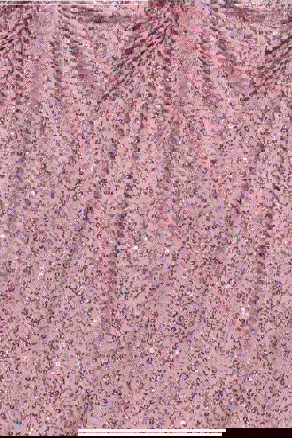 Twisted Front Sequin Maxi Dress - Blush DR2723