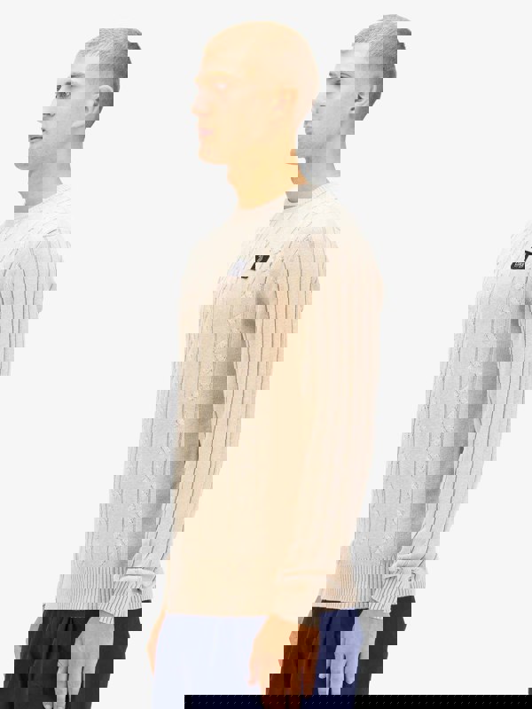 Luke 1977 Mitcham Cable Knit Jumper - Stone