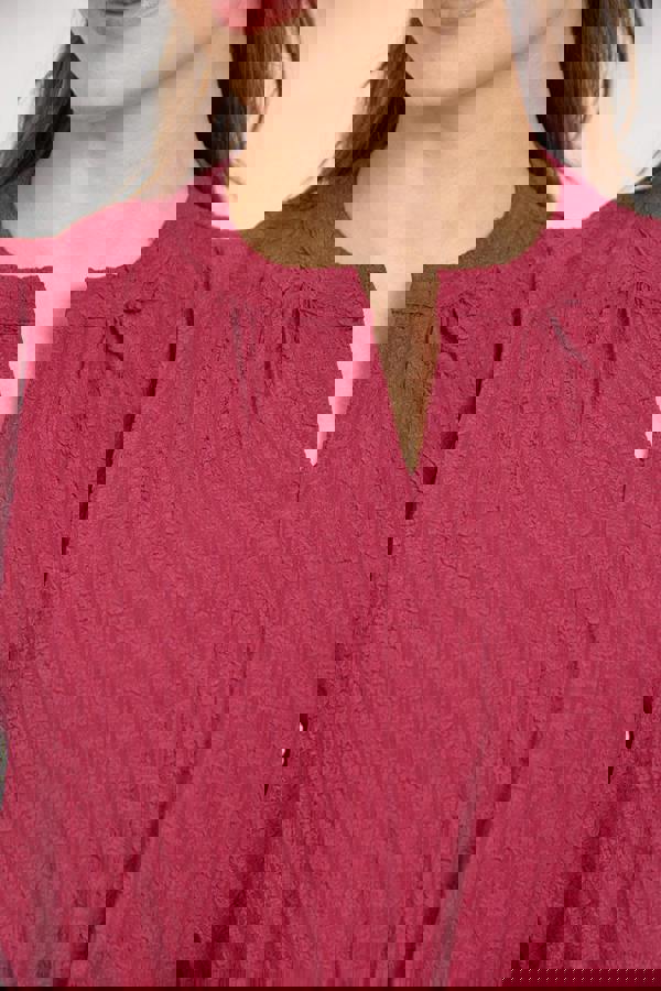 Textured Flared Midi Dress