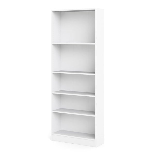 Furniture To Go Basic Tall Wide Bookcase (4 Shelves) in White