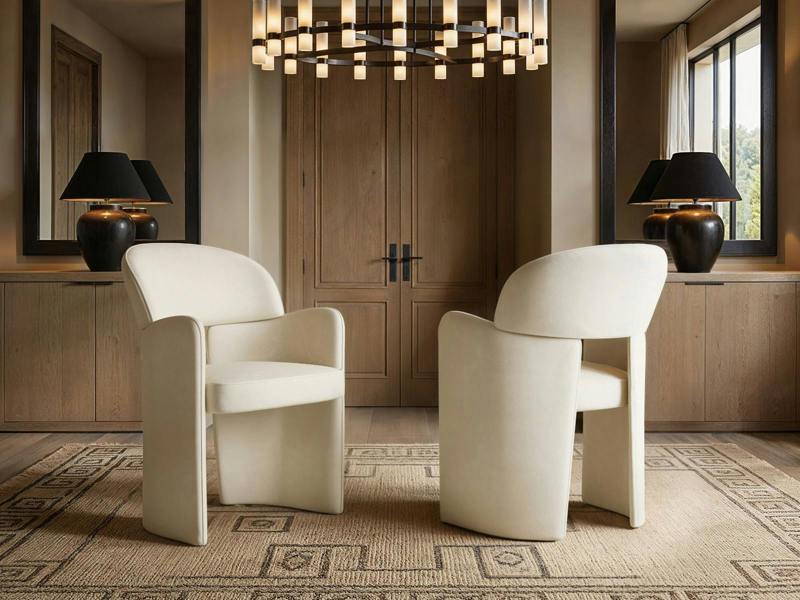 SOLACE+CO Varm & Estella Extendable Dining Table with Velvet Chairs