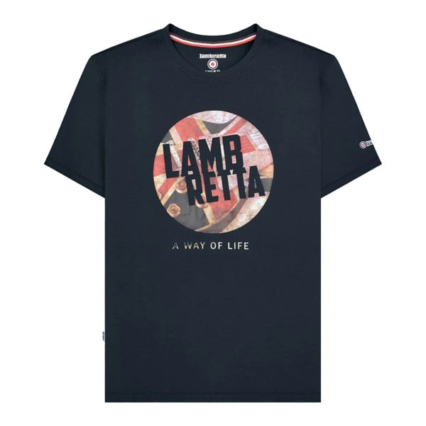 Lambretta Mens Union Jack T-Shirt - Navy