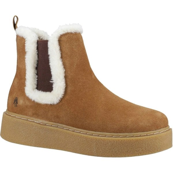 Hush Puppies Bella Suede Women's Tan Flat Chelsea Boots