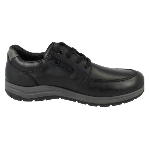 Rieker Mens Rieker TEX Zip Detailed Extra Wide Lace Up Shoes 03607
