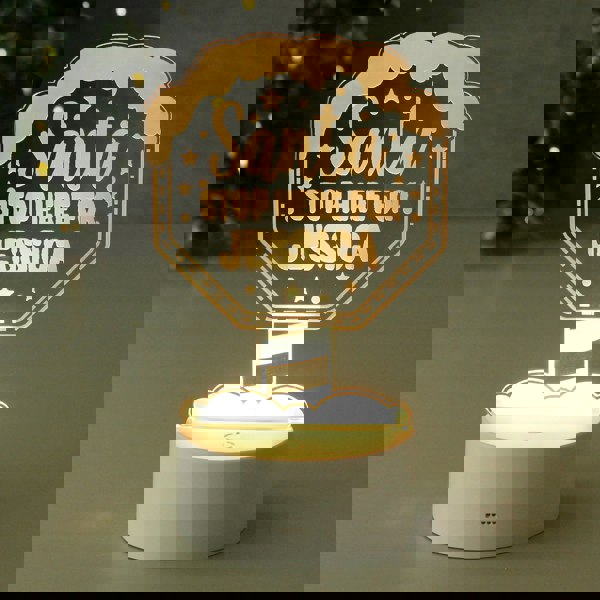 Personalised Memento Company Personalised Santa Stop Here LED Colour Changing Night Light