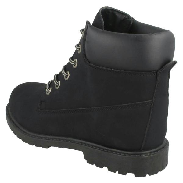 Spot On Ladies Spot On Military Combat Ankle Boots
